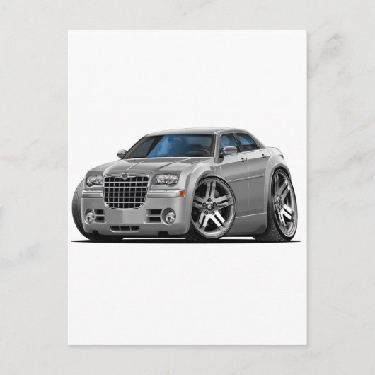 Carte Postale Voiture en argent Chrysler 300 (Devant)