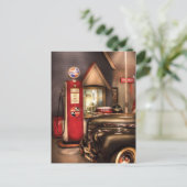 Carte Postale Voiture - Essence Flash Blanche (Debout devant)