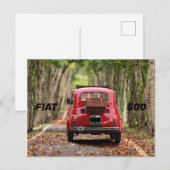 Carte Postale Voiture Fiat 500 (Devant / Derrière)