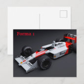 Carte Postale Voiture Forma 1 (Devant / Derrière)