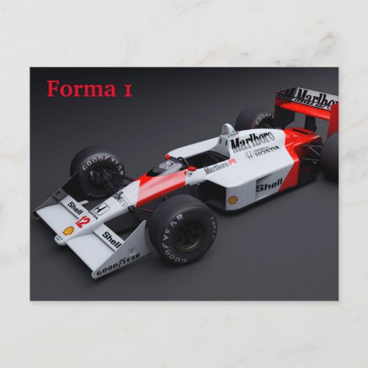 Carte Postale Voiture Forma 1 (Devant)
