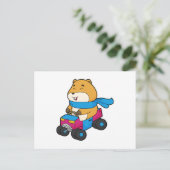 Carte Postale Voiture hamster (Debout devant)