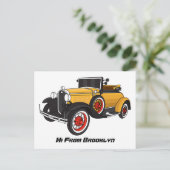 Carte Postale Voiture jaune classique 1931 (Debout devant)