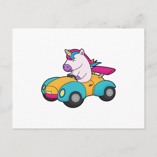 Carte Postale Voiture Licorne (Devant)