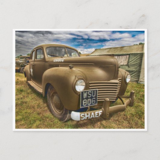 Carte Postale Voiture militaire vintage classique (Devant)