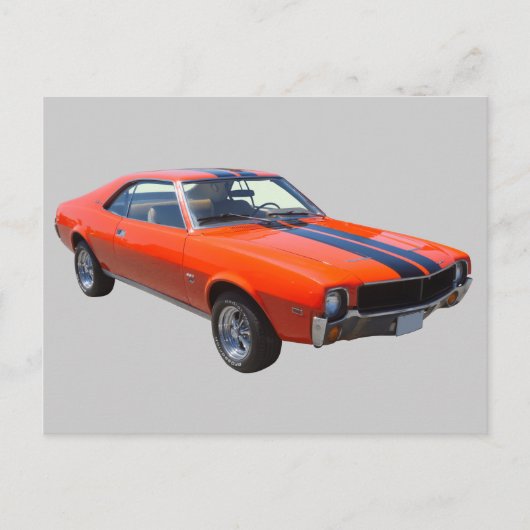 Carte Postale Voiture musculaire AMC Javlin 1969 (Devant)