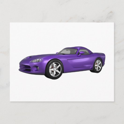 Carte Postale Voiture Musculaire Viper Hard-Top: Finition pourpr (Devant)