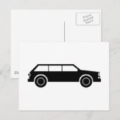Carte Postale Voiture noire (Devant / Derrière)