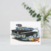 Carte Postale Voiture noire Chevy 150-210 1956 (Debout devant)