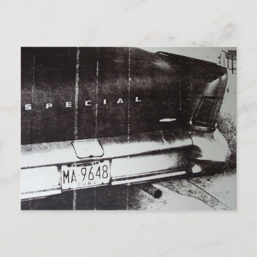 Carte Postale Voiture noire et blanche (Devant)