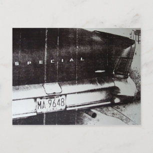 Carte Postale Voiture noire et blanche