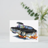 Carte Postale Voiture Noire Impala 1965-66 (Debout devant)
