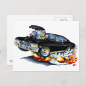 Carte Postale Voiture Noire Impala 1965-66 (Devant / Derrière)