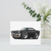Carte Postale Voiture noire Roadrunner 1969 (Debout devant)