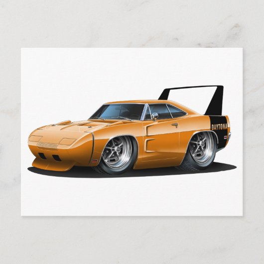 Carte Postale Voiture orange Dodge Daytona (Devant)