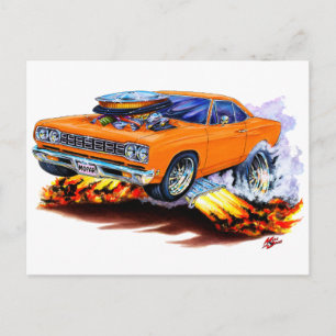 Carte Postale Voiture orange Roadrunner 1968-69