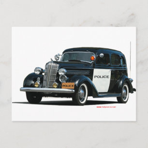 Carte Postale Voiture_Police_Ancienne_Classique