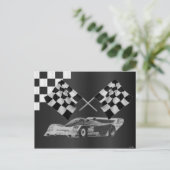 Carte postale Voiture Race (Debout devant)