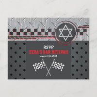 Voiture Racecar Bar Mitzvah RSVP