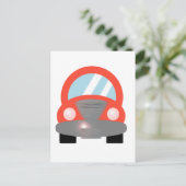Carte Postale Voiture rouge (Debout devant)