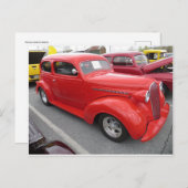 Carte Postale Voiture rouge antique (Devant / Derrière)