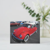 Carte Postale Voiture rouge germanique (Debout devant)