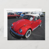 Carte Postale Voiture rouge germanique (Devant / Derrière)