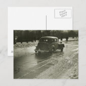 Carte Postale Voiture sur la route (Devant / Derrière)