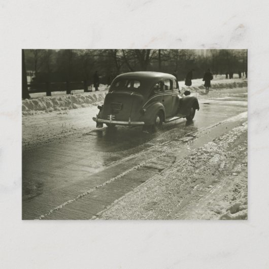 Carte Postale Voiture sur la route (Devant)