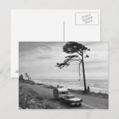 Carte Postale Voiture tirant la remorque (Devant / Derrière)