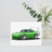 Carte Postale Voiture verte Dodge Daytona (Debout devant)