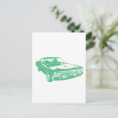 Carte Postale Voiture verte originale (Debout devant)
