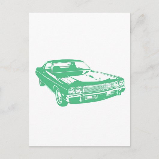 Carte Postale Voiture verte originale (Devant)