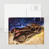 Carte Postale Voiture vintage classique 1937 (Devant / Derrière)