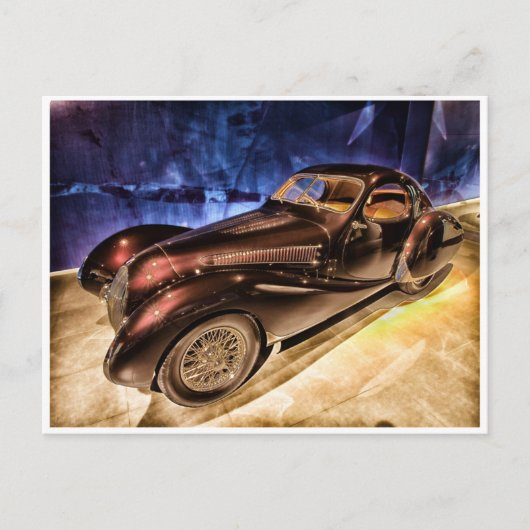 Carte Postale Voiture vintage classique 1937 (Devant)