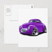 Carte Postale Voiture Willys Purple 1941 (Devant / Derrière)