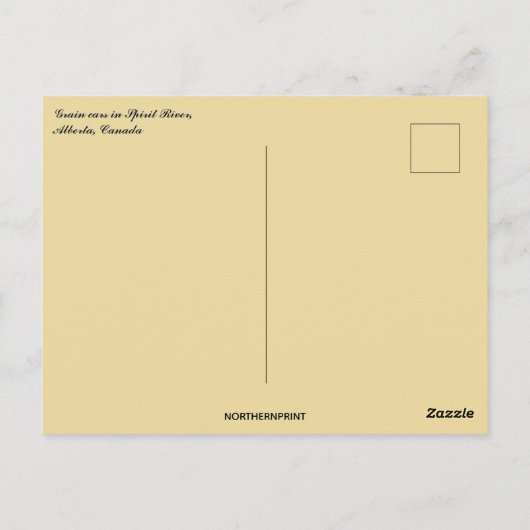 Carte Postale Voitures à grains dans Spirit River Alberta Canada (Dos)