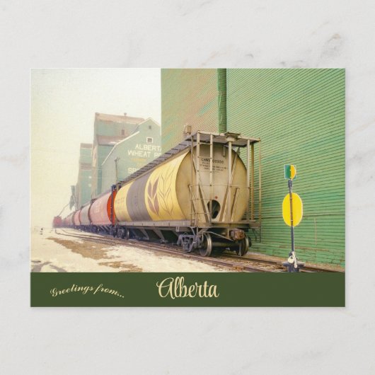 Carte Postale Voitures à grains dans Spirit River Alberta Canada (Devant)