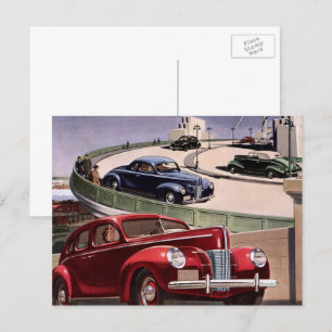 Carte Postale Voitures Anciennes, Circuit de Berlines Classiques