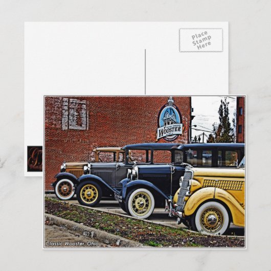 Carte Postale Voitures classiques (Devant / Derrière)