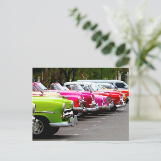 Carte Postale Voitures classiques de Cuba (Debout devant)