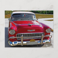 Voitures classiques de Cuba Cerisier Rouge et Chro