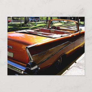 Carte Postale Voitures classiques de Cuba Cool Orange convertibl