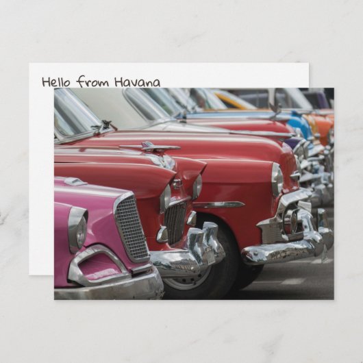 Carte Postale Voitures de La Havane (Devant / Derrière)