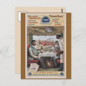 Carte Postale Voitures de train vintage Pullman (Devant / Derrière)