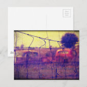 Carte Postale Voitures et camionnettes qui s'écartent (Devant / Derrière)