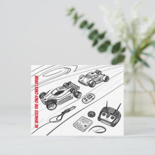 Carte Postale Voitures Rc avec Transmiter et autres outils RC