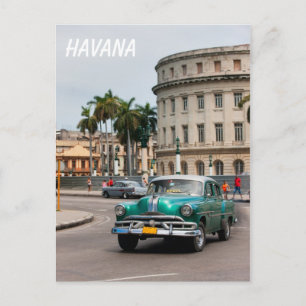 Carte Postale Voitures rétro dans la rue de La Havane