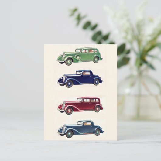 Carte Postale Voitures vintages (Debout devant)