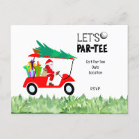 Voiturette de golf avec Père Noël Let Par Tee Golf